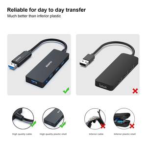 Hub BENFEI USB Type-A/Type-C avec 4 ports USB 3.0 compatibles avec iPhone 15 Pro/Max, Mac Book Pro/Air 2023, iPad Pro, iMac, S23 - Product Image 4