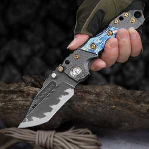 Couteau de poche multifonctionnel Miller T1 personnalisable OEM Z-wear, lame en acier inoxydable, manche en alliage de titane, non réglable - Product Image 2