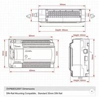 Controlador de Automatización Industrial Delta DVP80ES200T PLC, 80 Puntos de E/S, 240V DC, Comunicación RS485