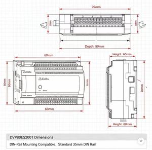 Contrôleur d'automatisation industrielle Delta DVP80ES200T PLC 80 points I/O 240V DC Communication RS485 - Product Image 4