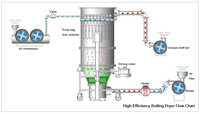 Machine de granulation à lit fluidisé haute efficacité pour la production de granulés de poudre de cacao, de café et de lait