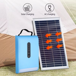 Kits de système d'éclairage solaire MPPT à batterie lithium-ion, mini centrale électrique avec ampoules et panneau pour usage domestique et extérieur - Product Image 3