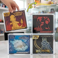 Boîte de rangement pour cartes anti-UV, boîte magnétique pour figurines, boîte d'entraînement en acrylique premium ETB pour objets de collection