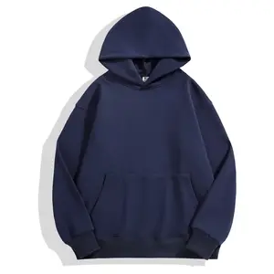 High Quality 500 Gsm Oversized Pullover Hoodies For Men Drop Shoulder Heavy Weight Puff Print Knitted With Hooded Collar