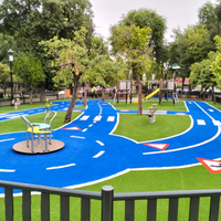 Gazon artificiel bleu XIAOUGRASS, durable et écologique pour l'aménagement paysager et les sols sportifs intérieurs/extérieurs