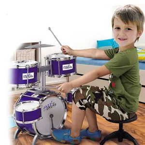 Populair Spelen Muzikaal Speelgoed Jazz Drumspeelgoed Kids Drumstel Met Stoel Plastic Mode Jazz Drumset Prijzen