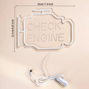 Enseigne néon LED « Check Engine » à alimentation USB pour décoration murale décorative de chambre, mariage, fiançailles, fête - Product Image 4