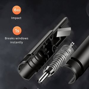 Martillo de Seguridad para Automóvil, Rompevidrios de Emergencia con Luz LED, Herramienta de Escape para Vehículos, Compacta, Dispositivo de Rescate para Conductores y Pasajeros - Product Image 2