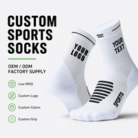 Chaussettes de sport pour hommes avec logo personnalisé sur le dessous, mélange de coton, séchage rapide et respirantes pour la salle de sport et les activités sportives