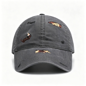 Gorra de Béisbol Bordada con Diseño de Dachshund en 6 Colores - Gorra con Visera Curva, Transpirable y con Protección Solar para Hombres y Mujeres, Deportes al Aire Libre - Product Image 3