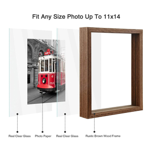 Çift taraflı cam yüzen resim çerçevesi 3D fotoğraf çerçevesi masa üstü veya duvara montaj - Product Image 5