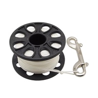 Bobine de plongée en acier inoxydable et plastique de 30/50 mètres avec dispositif de déclenchement de corde pour bouée SMB, bobine en nylon pour suspension latérale et tirage éléphant