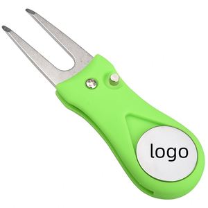 Großhandel Maßgefertigte Edelstahl-Golf-Greenforsen mit Logo, Reparaturforsen, Faltbare Rasenmäher-Forsen - Product Image 2