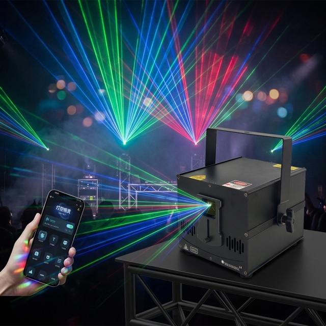 3W RGB Laser Light Show DMX512 APP Control IP33 Aluminum Alloy Animation Laser Light Show System for Stage/Club/DJ/Concert Use