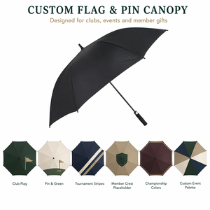 Paraguas de Golf de Doble Capa Resistentes al Viento de Alta Calidad con 8, 10 o 12 Varillas, Suministro al por Mayor con Servicio de Impresión de Logotipo Personalizado - Product Image 3