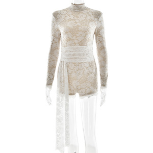 Combinaison en dentelle pour femmes, manches longues, taille haute, combinaison sexy, vêtements de rue, fibre de polyester FDC1361 - Product Image 5