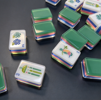 Set Hadiah Bisnis Mahjong Amerika, Ubin Akrilik, Warna & Pola Kustom Tersedia, Hadiah untuk Klien