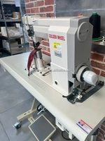 Machine à coudre industrielle Golden Wheel CS-8820 à double aiguille, alimentation par rouleaux supérieur et inférieur, pour empeignes de chaussures et cuir