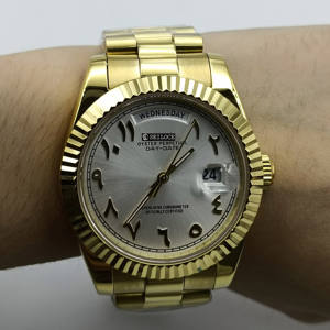 Custom Luxury Male Female Business Stainless Steel Miyota8285 Luminous Sapphire Calendar Water Resistant Mechanical Watch - Product Image 3