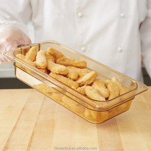 Contenedor Gastronorm GN 1/3 de Plástico Resistente al Calor, Color Ámbar, con 1 o 2 Asas - Product Image 1