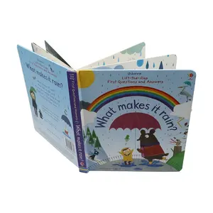 عالية الجودة مخصصة الملونة غلاف ورق مقوى الطباعة خدمة التعليم الطفل التعبئة والتغليف الأطفال طفل الكتب