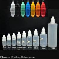 Envases de Plástico con Gotero para Muestras de 5 ml, 10 ml, 15 ml, 20 ml, 30 ml, 50 ml y 60 ml, Listos para Enviar