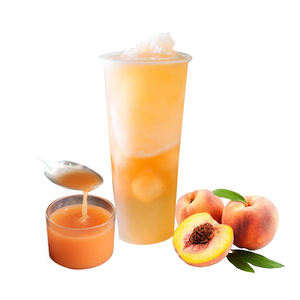 Concentré de jus de pêche premium 1,2 L pour la fabrication de bubble tea halal et de boissons à base de thé, vente en gros de concentré de jus - Product Image 1