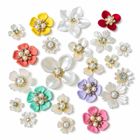 Boucles d'oreilles et pendentifs de collier DIY en ABS imitation perle avec strass pour accessoires de bijoux et de vêtements