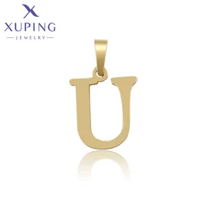 A00573062 Xuping Jewelry fashion jewelry gift simple classic middle letter U 14K color stainless steel pendant