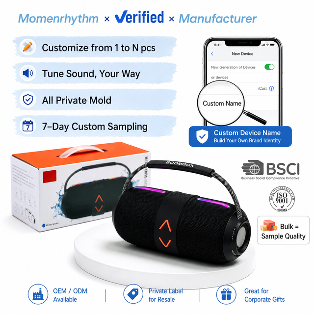 Sound Activated LED Mobile Music Loud Home Party Boombox Sound Box Waterproof Small Mini Portable Blue Tooth Speaker Wireless