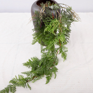 QIHAO Artificial Fern Wall Hanging 90cm High Simulation <b>Leaves</b> Indoor Home Decor Wedding Props - Product Image 4