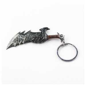 ZRM Fashion God War 4 Zinc Alloy Keychain Kratos Axe Demon Knife Weapons Model Waterproof <strong>Key</strong> <strong>Ring</strong> for <strong>Men</strong> Cosplay Car - Product Image 3