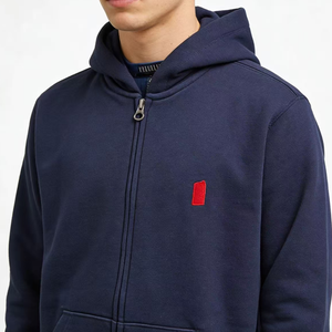 Sudadera con Capucha de Forro Polar con Cremallera para Hombre, Corte Holgado, Térmica, con Cremallera, Verano, HausAimisi Industries, Bordado Liso, Corazón, Popular con Logotipo - Product Image 3