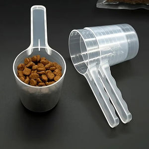Cuillère doseuse transparente, durable, écologique, en plastique imperméable, avec marquages de mesure, contrôle précis des portions, bol pour chiens et chats - Product Image 3