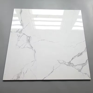Hot Sale 600x600 Modern Design Carrara White Polished Glossy Glazed Porcelain Floor Tiles Standard White Marble Porcelain Tiles - Product Image 1