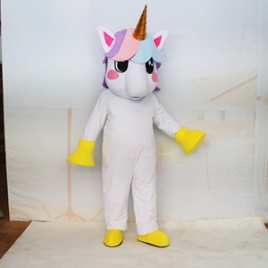 <span class=keywords><strong>Disfraz</strong></span> de Mascota de personaje de dibujos animados de animales de unicornio personalizado, juguete de peluche, traje divertido para caminar, promoción, Cosplay, mascota de Carnaval para adultos - Product Image 5