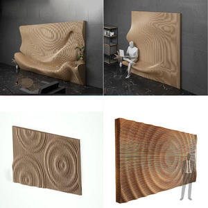 010 Laser Cut Eco-Friendly Weather Resistant <b>Wood</b> Decorative Panel Wooden <b>Slice</b> Face Pattern Art Deco Wall Art for Modern Home - Product Image 6