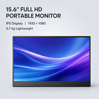 Monitor Portabel 15,6 Inci dengan Stand Terintegrasi FHD IPS USB C Layar Kedua Laptop OEM ODM