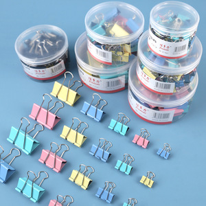 Hot Selling 24/40/48/60pcs Metal Clip Assorted Sizes Office Clamps Clamp Set Clips Binder Paper