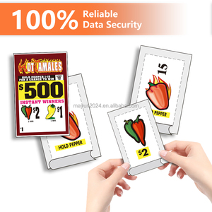 Billets à gratter à languette à tirer, impression numérique, style jeu d'argent, vente en gros, <span class=keywords><strong>gagnant</strong></span> instantané, cartes à sceller personnalisées, en papier couché et papier d'art - Product Image 2