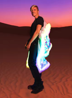 Nouvelle veste en fausse fourrure à paillettes argentées Patchwork LED Costume lumineux Applicable à plusieurs scénarios Manteau en fausse fourrure pour hommes