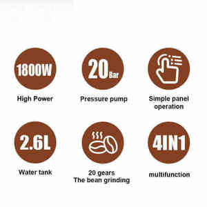 <span class=keywords><strong>เครื่อง</strong></span>ชงกาแฟเอสเพรสโซ่อัตโนมัติแบบหน้าจอสัมผัส พร้อมตัว<span class=keywords><strong>เครื่อง</strong></span>สแตนเลส ฟังก์ชั่นตั้งโปรแกรมได้ สำหรับการใช้งานกลางแจ้งแบบพกพา - Product Image 5