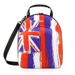 Özel moda EVA saklama çantası kapağı evrensel taşıyıcı kılıf şapka çantası kutusu erkekler ambalaj Union Jack logo