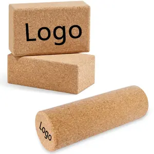 Rullo per Yoga in sughero naturale personalizzato con Logo personalizzato materiale naturale personalizzato