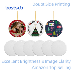 Custom Printed Round <strong>Ornament</strong> for <strong>Family</strong> Fashion Christmas Decorations Sublimation on Blank Product - Product Image 5