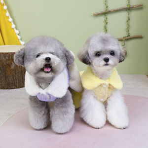 Winter Dog Dress Coat with Bow | Soft Warm Princess <strong>Outfit</strong> for Small Dogs, Fleece Jacket for <strong>Cold</strong> <strong>Weather</strong> - Product Image 5