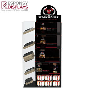 Grand présentoir de sol multifonction en métal personnalisé pour articles de cuisine et ustensiles de cuisine - Product Image 3