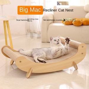 Sisal-Holz Extra Großes Kratzbaum-Board Verschleißfest Anti-Krümel Anti-Katzenkratzer Sofa-Schutz Katzen-Kratzbrett Integriertes Nest - Product Image 1