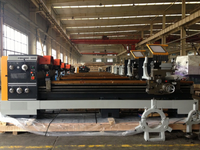 Tour industriel manuel à bancs décalés CQ6280B/3000, portée entre centres de 3 m, avec option de support stable pour le tournage de vérins hydrauliques