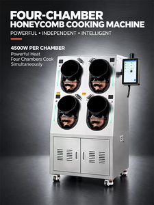 Friteuse électrique professionnelle en acier inoxydable à double cuve, écran tactile numérique, 4500W par cuve, équipement de cuisson commercial - Product Image 4